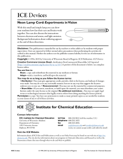 Neon Lamp Cord - Institute for Chemical Education