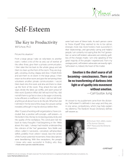 Self-Esteem - The Human Element