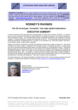 The US oil and gas "revolution" has major global implications