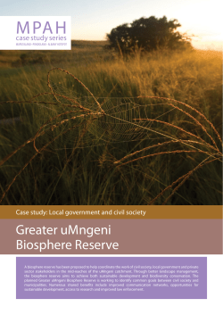 Greater uMngeni Biosphere Reserve - Biodiversity Advisor