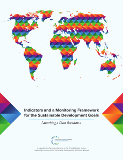 Launching a data revolution for the SDGs