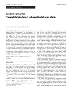 Proximodistal structure of early reaching in human infants