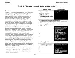 Grade 1, Cluster 0: Overall Skills and Attitudes