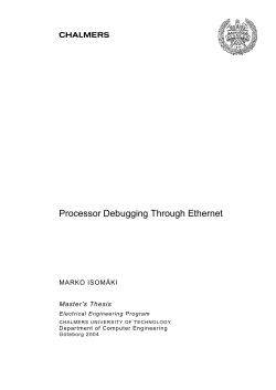 Processor Debugging Through Ethernet