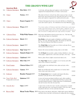 The Grand Hotel Wine List