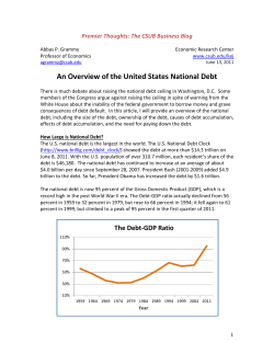 An Overview of the United States National Debt