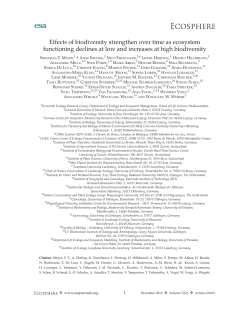 Effects of biodiversity strengthen over time as ecosystem functioning