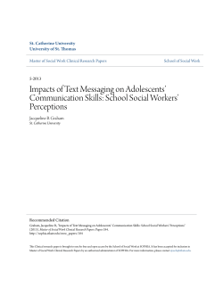 Impacts of Text Messaging on Adolescents` Communication Skills