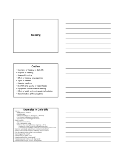 Freezing Outline Examples in Daily Life