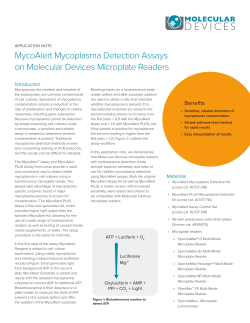 MycoAlert Mycoplasma Detection Assays | Molecular Devices
