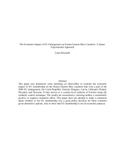 The Economic Impact of EU Enlargement on Former Eastern Bloc