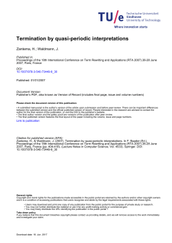 LNCS 4533 - Termination by Quasi
