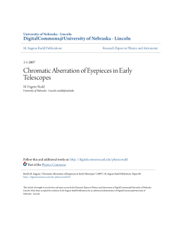 Chromatic Aberration of Eyepieces in Early Telescopes