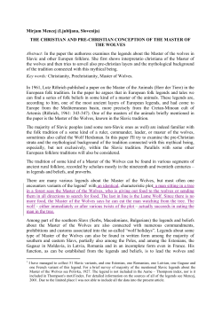 Mirjam Mencej - Институт за етнологија и антропологија