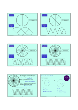 Area of a circle = πr2