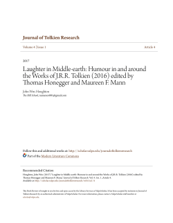 Laughter in Middle-earth: Humour in and around the Works of J.R.R.