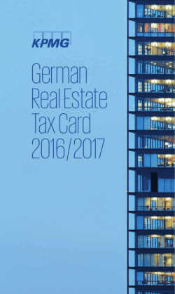 German Real Estate Tax Card 2016 / 2017