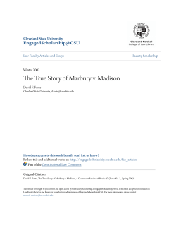 The True Story of Marbury v. Madison