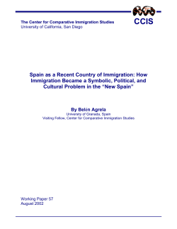 Spain as a Recent Country of Immigration