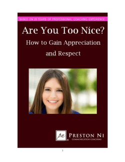 How to Gain Appreciation and Respect
