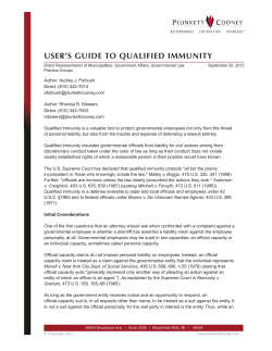 user`s guide to qualified immunity