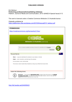 Performing professionalism|Validating artistness