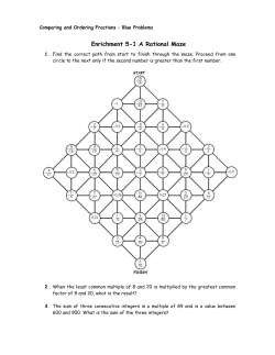 Enrichment 5-1 A Rational Maze