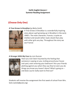 ExCEL English Honors I Summer Reading Assignment 2016 &ndash; 2017
