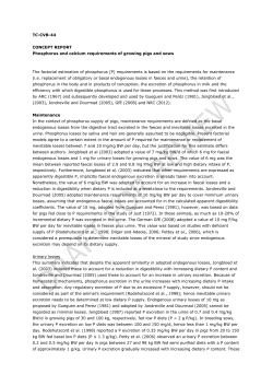 TC-CVB-44 CONCEPT REPORT Phosphorus and calcium