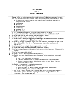 The Crucible Act 2 Study Questions