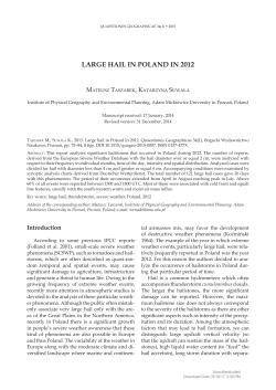 LARGE HAIL IN POLAND IN 2012