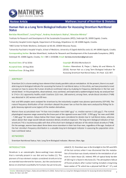 Human Hair as a Long Term Biological Indicator for Assessing