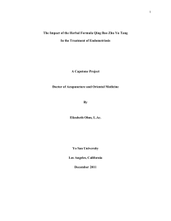 The Impact of the Herbal Formula Qing Bao Zhu Yu Tang