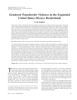 Gendered Transborder Violence in the Expanded United States