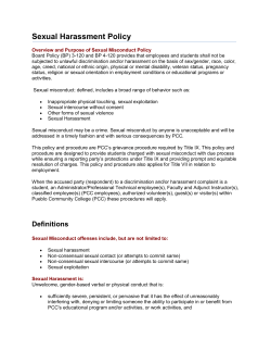 Sexual Harassment Policy - Pueblo Community College