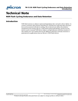 TN-12-30: NOR Flash Cycling Endurance and Data Retention