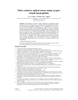 Pulse oximetry optical sensor using oxygen