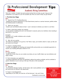 TA Professional Development Tips