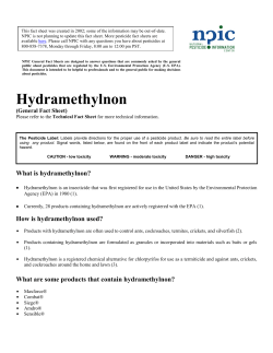 Hydramethylnon - National Pesticide Information Center