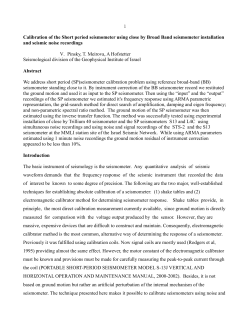 1 Calibration of the Short period seismometer using close by Broad