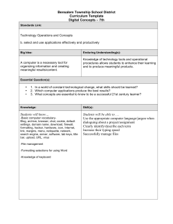 Students will be able to - Bensalem Township School District