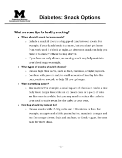 Diabetes: Snack Options - University of Michigan