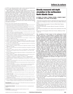 Directly measured mid-depth circulation in the northeastern North