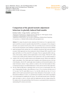Comparison of the glacial isostatic adjustment behaviour in glacially
