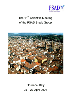 Programme PSAD 2006 Florence