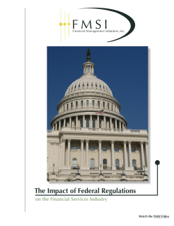 The Impact of Federal Regulations