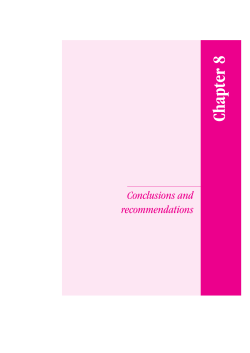 Conclusions and recommendations