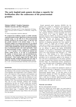 The early haploid male gamete develops a capacity for fertilization