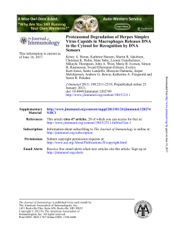 Sensors to the Cytosol for Recognition by DNA DNA Virus Capsids