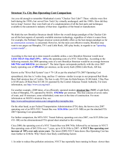 Streetcar Vs. City Bus Operating Cost Comparison